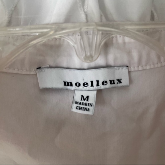 Moelleux White Ruffle Long Sleeve Blouse M - Picture 2 of 5